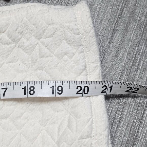 Madewell Quilted-Knit Lace-Up Mock Neck Sweatshirt White Women Small - Picture 11 of 13